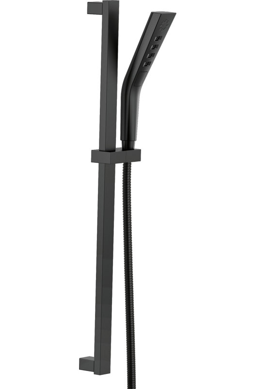 51799SS,BL Delta Pivotal Multi Function Slide Bar Shower Head with